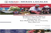 Diagnóstico de Agua y Cambio Climático del Municipio de ...nexoslocales.com/wp-content/uploads/2016/04/DX-San-Rafael-ACC.pdf · •Abordajes a funcionarios. •Análisis de oferta
