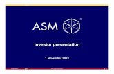 ASMI Investor presentation Q3-2013 … PowerPoint - ASMI_Investor presentation Q3-2013_1November2013.pptx [Read-Only] ...