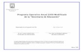 Programa Operativo Anual 2008 Modificado de la “Secretaría ...informacionpublica.morelos.gob.mx/10finanzas/files/POA_EDUCACION.pdf · NOTA: El recurso estatal de inversión de