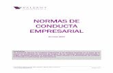 NORMAS DE CONDUCTA EMPRESARIAL - valeant.com.mxvaleant.com.mx/assets/normas-de-conducta-empresarial.pdf · Las Normas de Conducta Empresarial (las “Normas”) aplican a Valeant