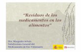 “Residuos de los medicamentos en los alimentos” - elika.net Arboix.pdf · Subdirectora General del Medicamento de Uso Veterinario agencia española de medicamentos y productos