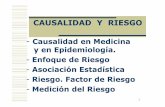 CAUSALIDAD Y RIESGO (Dr Palladino) - med.unne.edu.ar · riesgo en epidemiologia = ... frecuencia mayor que la que se podrÍa esperar por efectos del azar variable “a ... otras medidas