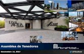 Asamblea de Tenedoresfibrahotel.com/wp-content/uploads/2017/10/FibraHotel...Hotel # cuartos 1 Fiesta Inn Culiacán 146 2 Fiesta Inn Durango 138 3 One Monterrey 45126 4 One Acapulco