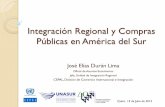 Integración Regional y Compras Públicas en América del Sur · Ventajas de las CP en la integración regional ... Percepción de Desventajas de las compras públicas ... UNASUR
