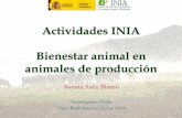 Actividades INIA Bienestar animal en animales de producción · Eficiencia productiva = rentabilidad ... Porcino Financiación ... Quality ® en ganado bovino de cebo