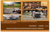 Memoria del III Encuentro de Turismo Rural Sostenible en ... · los sitios pilotos (Chazuta, Sauce, AHARAM) tras su participación en el III Encuentro de Turismo Rural Comunitario