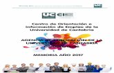 Memoria Agencia de Colocación UC 2017 v5 - web.unican.es · de Empleo (C.O.I.E.) de la Universidad de Cantabria para la realización de acciones de orientación profesional para