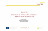 EuroPHit Resumen de los módulos formativos para técnicos ... D2.5b.pdf · Resumen de los módulos formativos para técnicos de ejecución ... el falso techo. Altura de instalación