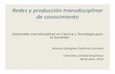 Redes y producción transdisciplinar de conocimientotransdisciplinario.cinvestav.mx/Portals/transdisciplinario/SiteDoc... · • Proyecto “Centro de Investigaciones Dialógicas