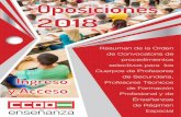 Oposiciones 2018 - feandalucia.ccoo.es · enseñanza Oposiciones 2018 Resumen de la Orden de Convocatoria de procedimientos selectivos para los Cuerpos de Profesores de Secundaria,