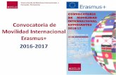 Convocatoria de Movilidad Internacional Erasmus+ 2016-2017 · Movilidad de estudiantes para estudios (SMS) ... En España, los estudiantes con ... Nº créditos para convalidar (SMS