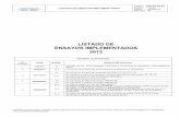 LISTADO DE ENSAYOS IMPLEMENTADOS V05 2012 - Inicio · TÉCNICAS DE ANALISIS . LABORATORIO DE CONTROL AMBIENTAL DIGESA - MINSA ... Método horizontal para la numeración de microorganismos.