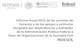 Informe Anual 2015 de las acciones de fomento y de los ... · Actividades 2015 • 5 Sesiones de la Comisión de Fomento en 2015 ... Sistematización y elaboración del Informe por