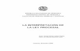 REPÚBLICA BOLIVARIANA DE VENEZUELA UNIVERSIDAD CENTRAL DE …³n-de... · CAPÍTULO V 106 Conclusiones 106 ... Determinar los distintos elementos del proceso interpretativo de la