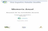 Memoria Anual Natación 2010/2011 - clubnatacionboadilla.esclubnatacionboadilla.es/wordpress/wp-content/uploads/2011/09/... · 50m Crol; 6 x 25m piernas estilo Crol. ‐ Control ...