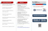 Proceso de Admisión - estadistica-aplicada.uagro.mxestadistica-aplicada.uagro.mx/inicio/archivos/triptico_MMEA2017.pdf · Perfil de Ingreso Egresados de licenciaturas en el área