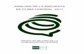 ANÁLISIS DE LA ENCUESTA DE CLIMA LABORAL 2017e-spacio.uned.es/.../files/analisis_resultados_clima_laboral2017_0.pdf · La encuesta de clima laboral se realiza cada dos años en colaboración