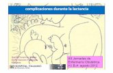 complicaciones durante la lactancia - hospitalitaliano.org.ar · XII Jornadas de Enfermería Obstétrica H.I.B.A agosto 2012 Dra.M.Florencia Ilzarbe SGHI Sección Patología ... •