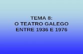 TEMA 8: O TEATRO GALEGO ENTRE 1936 E 1976³ns... · BLANCO AMOR A súa obra dramática divídese en farsas, pezas imaxinativas, cheas de elementos fantásticos e satíricos, con personaxes