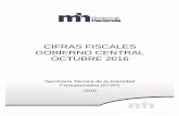STAP: Cifras Fiscales - hacienda.go.cr oct 2016.pdf · 2 STAP: Cifras Fiscales Gobierno Central, Octubre 2016 CIFRAS FISCALES OCTUBRE 2016 GOBIERNO CENTRAL Al mes de octubre de 2016