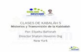 CLASES DE KABALÁH 5 - shalomhaverim.org · CLASES DE CABALA 4 • De Rabbeinu Yaakov Abujatzeira • Misterios y Transmisión de la Kabalá •Quien no crea esto con fe completa
