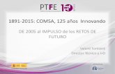 1891-2015: COMSA, 125 años Innovando - PTFE · Primera patente: Vía apoyada sobre elastómero Aula COMSA. 2015: la Innovación continúa Nº Expediente: PTR-2014-0351 Tecnologías