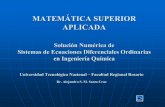 MATEMÁTICA SUPERIOR APLICADA - … · MATEMÁTICA SUPERIOR APLICADA Solución Numérica de Sistemas de Ecuaciones Diferenciales Ordinarias en Ingeniería Química Universidad Tecnológica