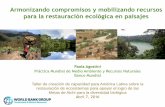 Armonizando compromisos y mobilizando recursos para la ... · Armonizando compromisos y mobilizando recursos para la restauración ecológica en paisajes Paola Agostini Práctica