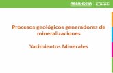 Procesos geológicos generadores de mineralizaciones ... · Sedimentos alóctonos: Estos son aquellos depósitos que han sido transportados al ambiente donde han sido depositados