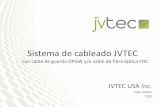 Sistema de cableado JVTEC · Pitgail : cables de fibra óptica para interiores de tipo monomodo y multimodo. Cuentan con diferentes tipos de conectores (algunos cristal de cuarzo)