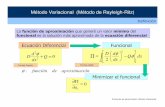 Forma fuerte Forma d ébil ón - Universidad Nacional de ... · 1 Identificar el funcional de la ecuación diferencial. Método Variacional (Método de Rayleigh-Ritz) Procedimiento