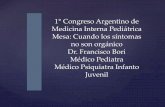 1 Congreso Argentino de Medicina Interna Pediátrica Mesa ... Interna/PDFs... · 1° Congreso Argentino de Medicina Interna Pediátrica Mesa: Cuando los síntomas no son orgánico.