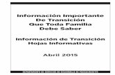 Información de Transición Hojas Informativas · Elegibilidad para Adultos del DDS 11. Apoyos para Adultos con Trastorno del Espectro de Autismo ... Identificar asuntos que pueden