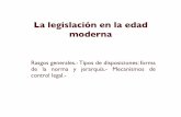 La legislación en la edad moderna - uv.es · • Vis directiva (Suárez, Soto, Vitoria, Covarrubias…) y vis coactiva (Mariana, Vázquez de Menchaca…)
