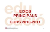 EIXOS PRINCIPALS CURS 2010-2011 - lleidaparticipa.cat file2 LES NOVETATS • Avançament del calendari escolar amb una setmana de vacances el segon trimestre • Entrada en vigor del