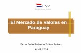 El Mercado de Valores enEl Mercado de Valores en Paraggyuay · Movimiento BursátilMovimiento Bursátil 473.588 Títulos de Renta Variable Registrados Expresado en millones de Gs.