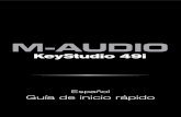 KeyStudio 49i | Guía de inicio rápido · 2 | KeyStudio 49i - Guía de inicio rápido Contenido de la caja Teclado controlador M-Audio MIDI KeyStudio 49i / interfaz de audio Una