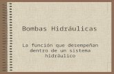 Bombas Hidráulicas - Universidad Centroamericana José Simeón … · PPT file · Web view2003-09-18 · Bombas Hidráulicas La función que desempeñan dentro de un sistema hidráulico