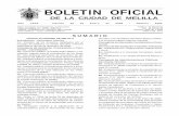 BOLETIN OFICIAL - melilla.es · Notificación de incoación del expediente de abandono n.º 22/05-27 a D.ª Yesica Lader. AGENCIA TRIBUTARIA Delegación de Melilla 94.- Notificación