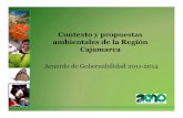 Contexto y propuestas ambientales de la Región Cajamarca · 1.3 Gestión integral de los recursos hídricos con enfoque de cuenca 1.4 Implementación del Ordenamiento Territorial