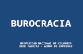 Diapositiva 1 - Universidad Nacional de Colombia :: Bienvenidos · PPT file · Web view2014-08-06 · RACIONALISMO EXCESIVO DE LA BUROCRACIA Katz y kahn señalan que la organización