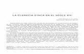 CLERECIA DIINCA EN EL SEGLE - ibdigital.uib.catibdigital.uib.cat/greenstone/collect/jornadesEstudisLocalsInca/... · sobre l'extracció social dels clergues inquers en el segleXIV.