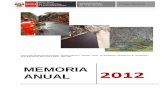 Memoria Anual 2012 · Oficina de Programación Evaluación e Información Dra. ... VII. ESTADOS FINANCIEROS 2012 ... VIII. PERSPECTIVAS PARA EL ...