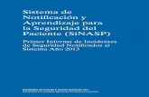 Sistema de Notificación y Aprendizaje para la Seguridad ... de... · Sistema de . Notificación y Aprendizaje para la Seguridad del Paciente (SiNASP) Primer Informe de Incidentes