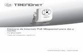 Cámara de Internet PoE Megapíxel para día y noche · componentes de adaptadores de corriente, fuente de alimentación y ventiladores de refrigeración.) Visite TRENDnet.com para