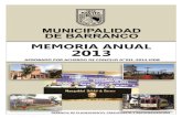 Memoria Anual 2013 - Municipalidad de Barranco Anual... · Memoria Anual 2013 Gerencia de Planeamiento, Presupuesto y Racionalización 3 PRESENTACIÓN VECINOS Y VECINAS DE BARRANCO