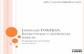Lenguaje FORTRAN. Estructuras y sentencias básicasocw.uc3m.es/ingenieria-informatica/programacion-en-fortran/... · 5. OPERADORES Y EXPRESIONES Los operadores aritméticos pueden