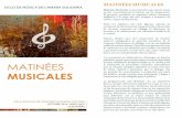 ciclo de múSica de cámara Solidaria Matinées Musicales · Erchova, solista de la Orquesta Filarmónica de Málaga, con el propósito inicial de hacer música juntos e intercambiar
