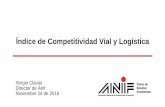 Índice de Competitividad Vial y Logística · Estructura del Índice de Competitividad Vial y Logística Primera etapa 2000-2015 (por quinquenios) Segunda etapa (a futuro) Geografía