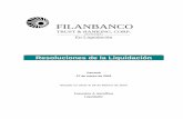 FILANBANCO - superbancos.gob.pa · Las cifras financieras están expresadas en dólares de los E.U.A. y corresponden al 28 de ... BANKERS CLUB RESOLUCIÓN 10-2003 OBJECIONES RECHAZADAS